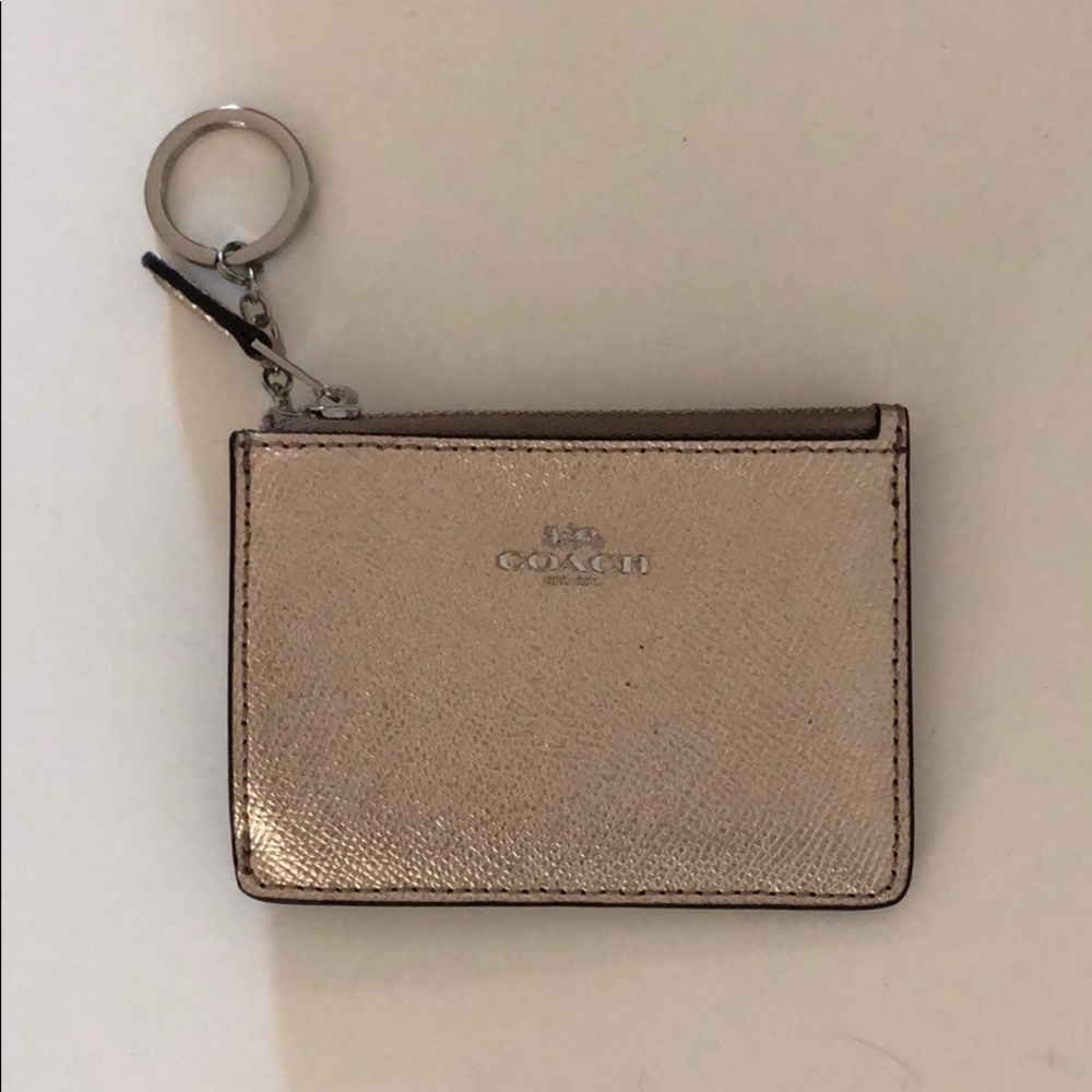 Brand new Coach leather card holder/keychain